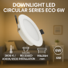 Downlight LED Circular Serie Eco 6W  3000K