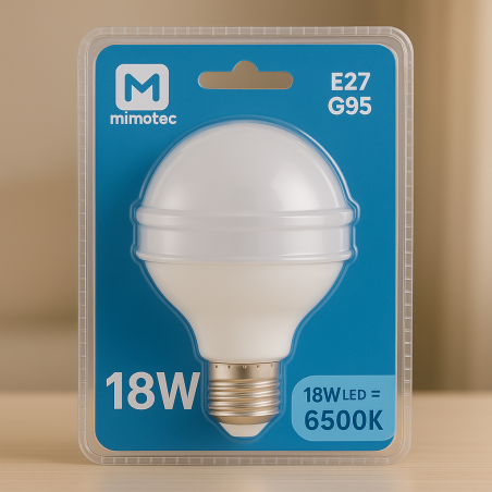 Bombilla LED E27 G95 18W  6500K
