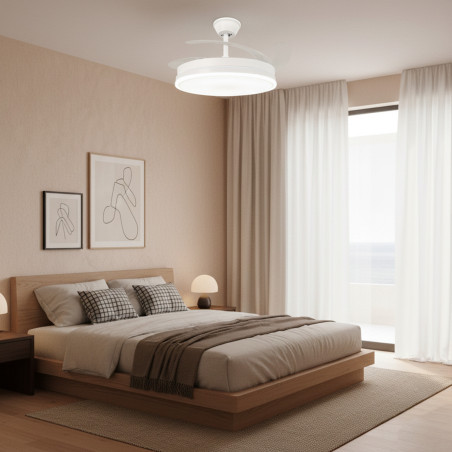 Ventilador de techo LED White Olga Ø107 cm  CCT