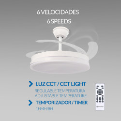 Ventilador de techo LED White Olga Ø107 cm  CCT