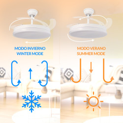 Ventilador de techo LED White Olga Ø107 cm  CCT