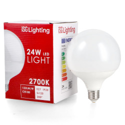 Bombilla LED E27 G120 24W  6000K