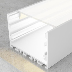 Perfil de aluminio Sixe Lacado Blanco - 2 metros  Blanco
