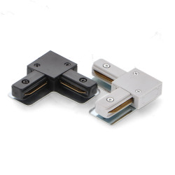 Conector en L Para Carril Monofásico  Blanco