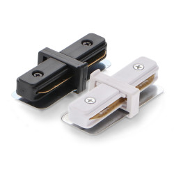 Conector I Reforzado Para Carril Monofásico  Negro
