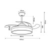 Ventilador de techo LED Messe ø107 Cm  CCT