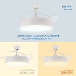 Ventilador de techo LED Messe ø107 Cm  CCT