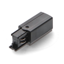 Conector y tapón para carril trifásico  Negro