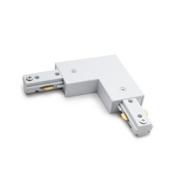 Conector en L Para Carril Bifásico  Blanco - DSC