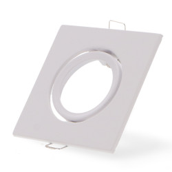 Aro basculante cuadrado blanco Serie Eco para GU10/MR16