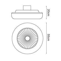 Ventilador de techo LED Aero -DSC  CCT