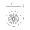 Ventilador de techo LED Aero -DSC  CCT