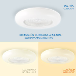 Ventilador de techo LED Aero -DSC  CCT