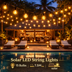 Guirnalda Led Solar de 15 bombillas 7,5M Exterior IP54  2700K