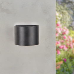 Aplique de Pared LED Black Round 12W IP54  CCT