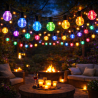 Guirnalda Led Solar de 15 bombillas 7,5M Exterior IP54 RGBW  RGB+W