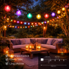 Guirnalda Led Solar de 15 bombillas 7,5M Exterior IP54 RGBW  RGB+W