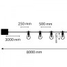 Guirnalda Led Solar de 10 bombillas 8M Exterior IP54 RGBW  RGB+W