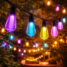 Guirnalda Led Solar de 10 bombillas 8M Exterior IP54 RGBW  RGB+W