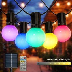 Guirnalda Led Solar de 10 bombillas 6,5M Exterior IP54 RGBW  RGB+W