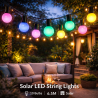 Guirnalda Led Solar de 10 bombillas 6,5M Exterior IP54 RGBW  RGB+W