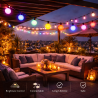 Guirnalda Led Solar de 10 bombillas 6,5M Exterior IP54 RGBW  RGB+W
