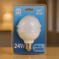 Bombilla LED E27 G120 24W  6500K