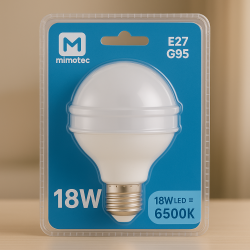 Bombilla LED E27 G95 18W  4000K