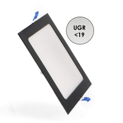 Panel LED Cuadrado Negro 12W CCT