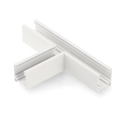 Unión en T Horizontal para Carril Magnético Serie 16mm  Blanco