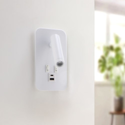 Aplique de pared Led orientable White Bruve 10W  4000K