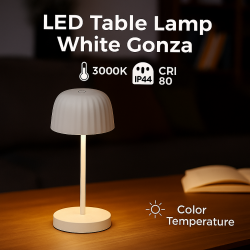 Lampara Led de sobremesa White Gonza  3000K