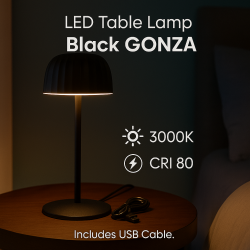 Lampara Led de sobremesa Black Gonza  3000K