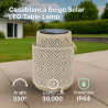 Lampara Led Solar de sobremesa Beige Casablanca  2500K