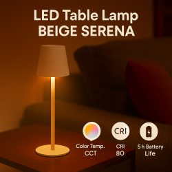 Lampara Led de sobremesa Beige Serena  CCT