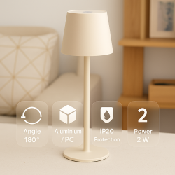 Lampara Led de sobremesa Beige Serena  CCT