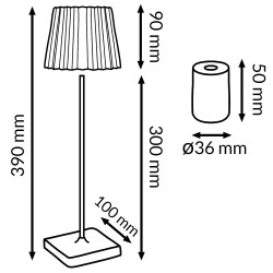 Lampara Led de sobremesa White Courtin  CCT