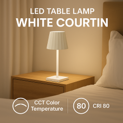 Lampara Led de sobremesa White Courtin  CCT