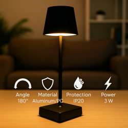 Lampara Led de sobremesa Black Courtin  CCT