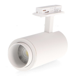 Foco LED para carril White Bari 10W Óptica Regulable Monofásico CCT No flicker