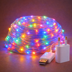 Guirnalda Exterior LED con Usb 15m doble RGB  RGB
