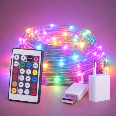 Guirnalda Exterior LED con Usb 15m RGB  RGB