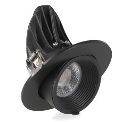 Foco Downlight LED orientable Track Negro 15W  CCT
