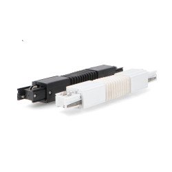 Conector Flexible Blanco para Carril Trifásico  Negro