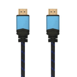 Cable hdmi 2.0 4k aisens a120-0360/ hdmi macho - hdmi macho/ hasta 10w/ 2250mbps/ 10m/ negro y azul