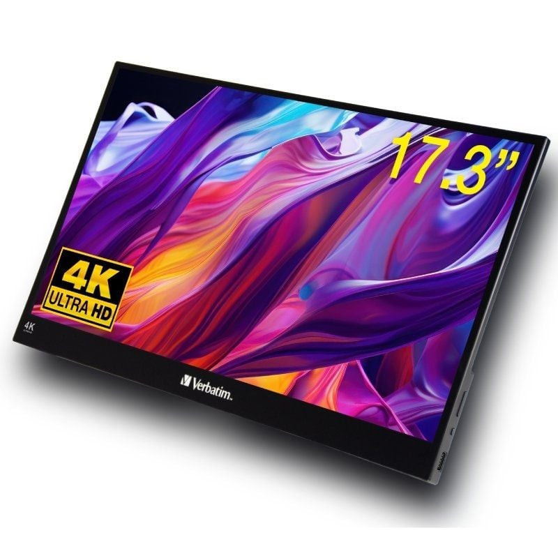 Monitor portátil táctil verbatim pmt-17-4k 17.3'/ 4k/ negro Monitor portátil táctil verbatim pmt-17-4k 17.3'/ 4k/ negro