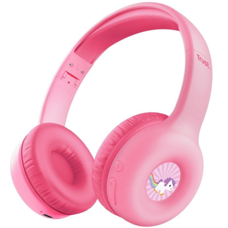 Auriculares infantiles inalámbricos trust nouna kids/ con micrófono/ rosas Auriculares infantiles inalámbricos trust nouna kids/ con micrófono/ rosas