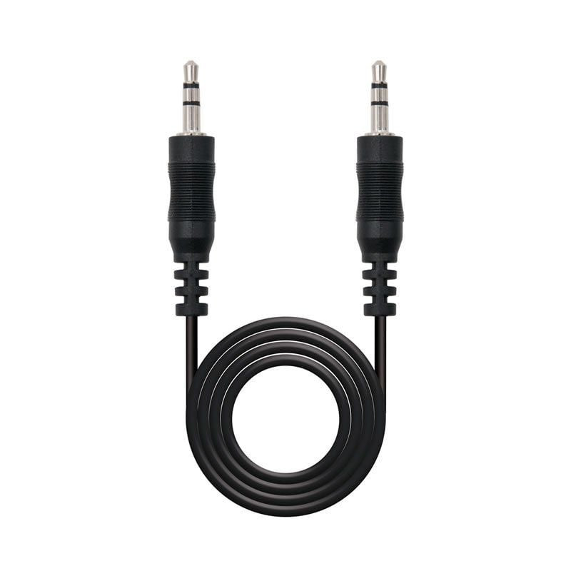 Cable estéreo nanocable 10.24.0103/ jack 3.5 macho - jack 3.5 macho/ 3m/ negro