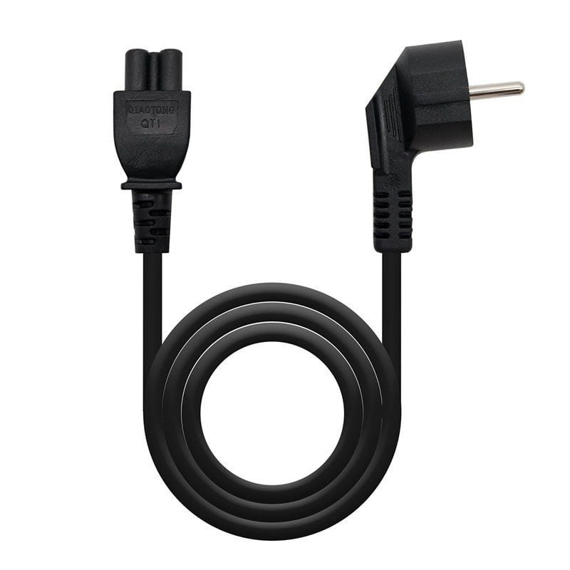 Cable alimentación trébol nanocable 10.22.0302/ schuko macho - c5 hembra/ 1.5m/ negro Cable alimentación trébol nanocable 10.22.0302/ schuko macho - c5 hembra/ 1.5m/ negro