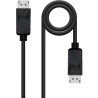 Cable displayport nanocable 10.15.2701-l150/ displayport macho - displayport macho/ 1.5m/ negro